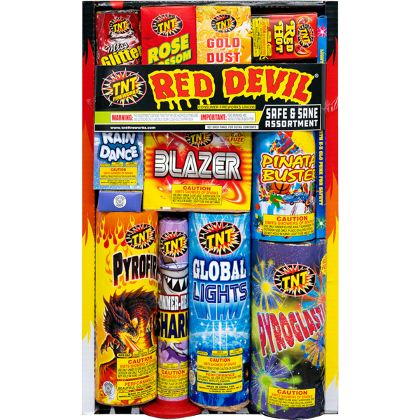 Firework Ground Assortments Red Devil® Tray   Ss