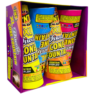 Firework Fountains Xl Diwali Cone Fountain 4 Pack