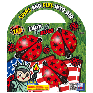Firework Ground Spinners Lady Liberty Bugs