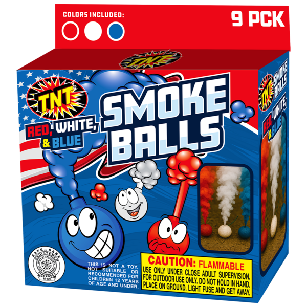 Firework Smoke Rwb Smoke Balls 9 Pack