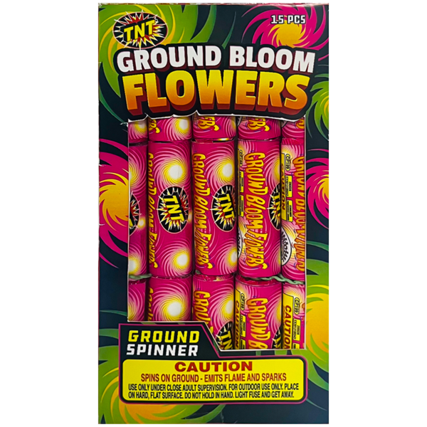 Firework Ground Spinners Ground Bloom Flowers 15 Pack