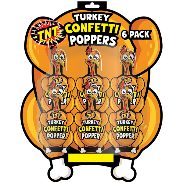 Firework Confetti & Streamers Turkey Confetti Poppers