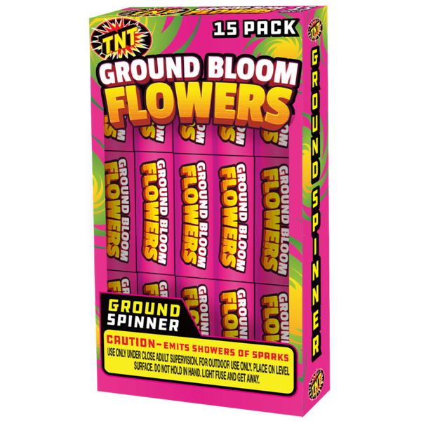 Firework Ground Spinners Crackling Ground Bloom Flower 15 Pack