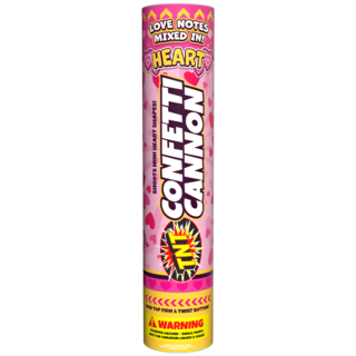 HEART CONFETTI CANNON Firework Confetti & Streamers Heart Confetti Cannon