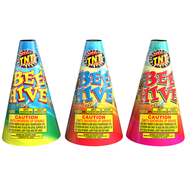 Firework Fountains Bee Hive Cones