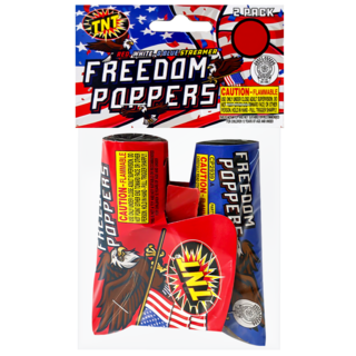 Firework Confetti & Streamers Freedom Poppers 2 Pack